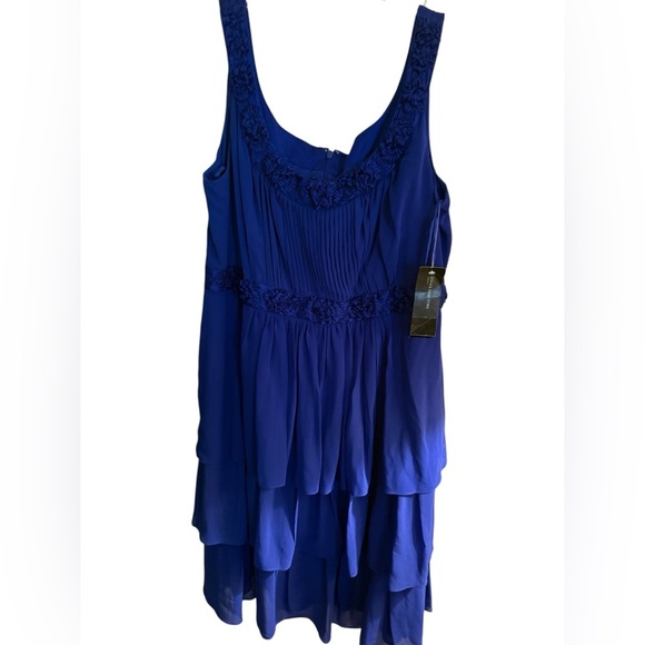 Jones New York Cerulean Blue Tiered Cocktail Dress NWT | Size 16 - Picture 1 of 14